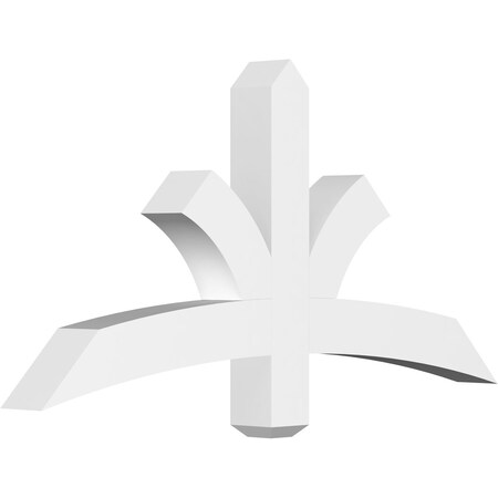 Ekena Millwork Davenport Architectural Grade PVC Gable Bracket, 48"W x 24"H x 4"D x 4"F, 12/12 Pitch GBP048X24X0404DAV00